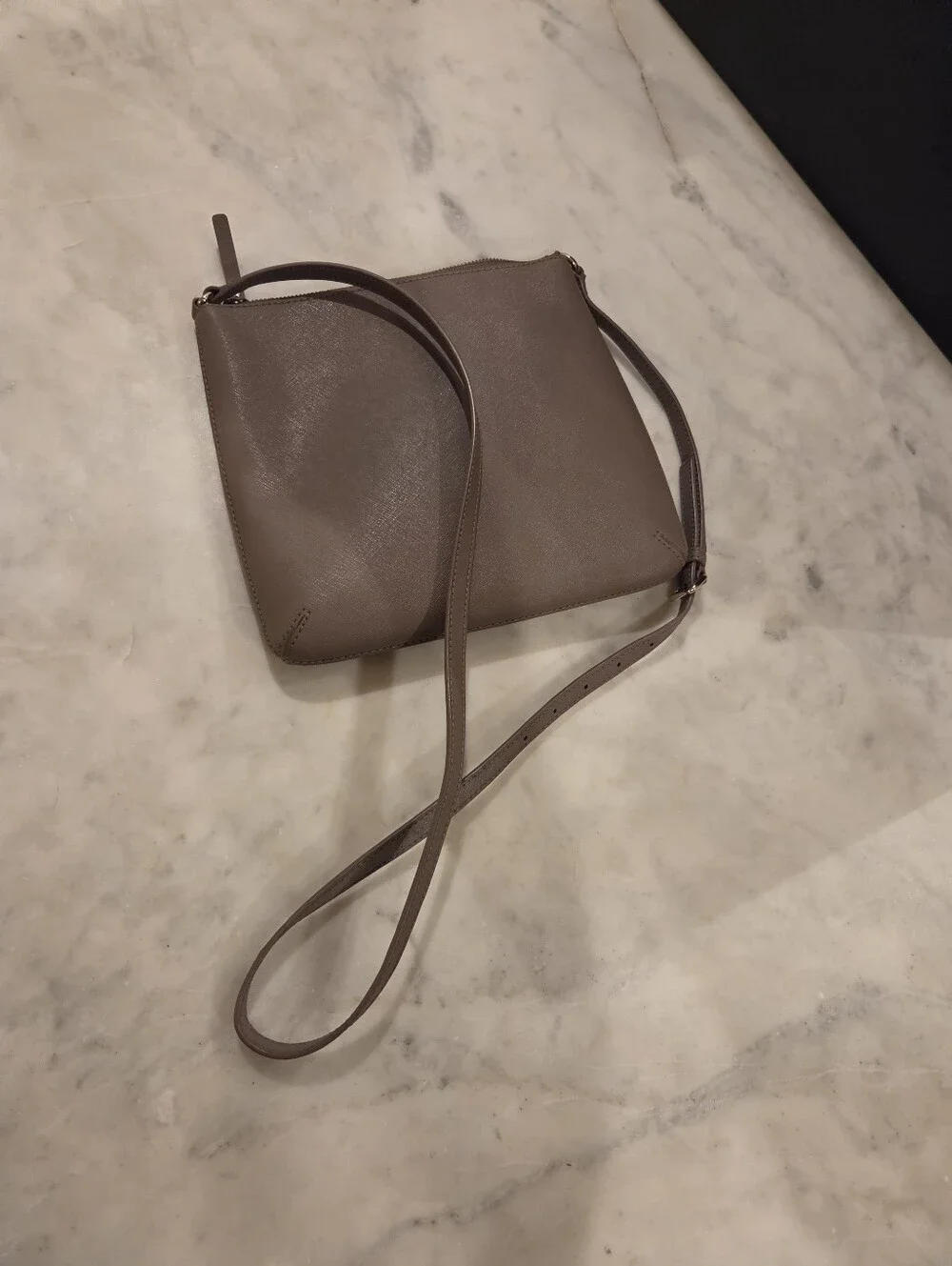 Kate Spade Laurel Way Rima Crossbody Bag Taupe Leather